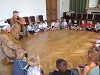 Geoquest Day 4 - Children from Oldway Primary School meet the Geotrio at Oldway Mansion, Paignton