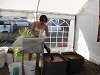 Material from the dig is brought outside to where it can be washed.