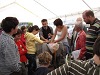 The Young Explorers archaeology group get a special close up view of the wahing process.